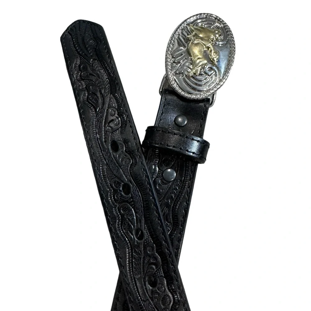 Nocona Belt Youth Bull Rider Black Small